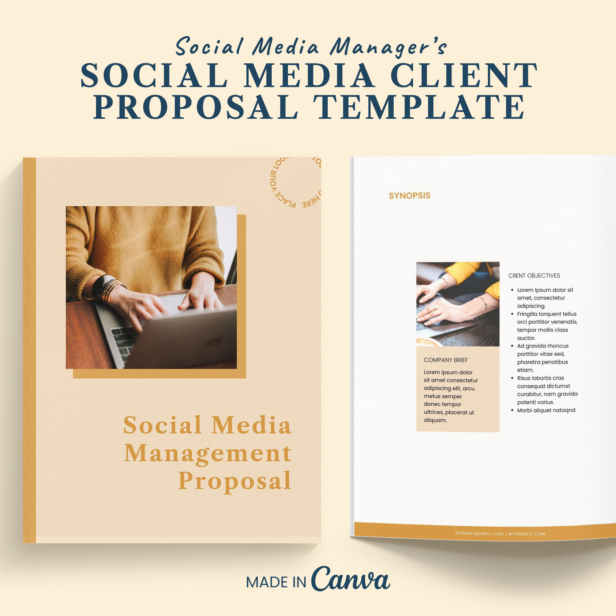 Social Media Management Proposal Canva Template | Sandy Brown – Social ...